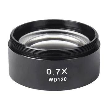 WD120 0.7X Тринокулярный стереомикроскоп Вспомогательный объектив с резьбой 48 мм