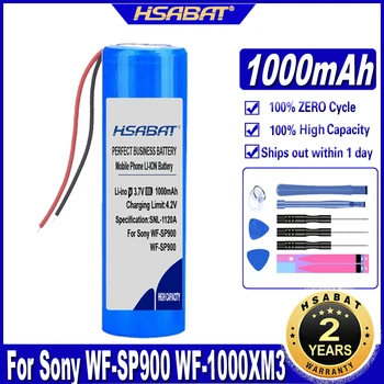 Аккумулятор HSABAT WF-SP900 1000mAh для Зарядки Гарнитуры Sony WF-SP900 WF-1000XM3 Коробка Для Зарядки Литий-полимерных Аккумуляторных Батарей