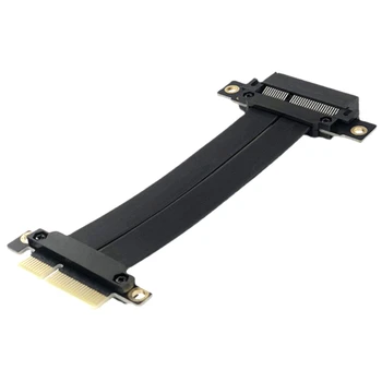 Удлинитель видеокарты PCI-E 3.0 от 4X до 4X Кабель для передачи данных PCI-E X4-X4 от мужчины к женщине на 180 градусов