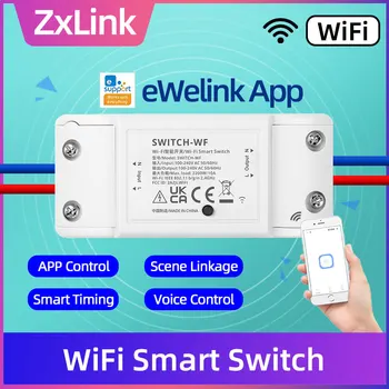 Модуль Wifi Ewelink Breaker Совместим с Alexa Google Home Smart Switch 10a Mini Беспроводные переключатели для автоматизации умного дома