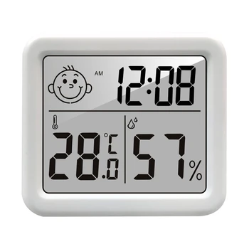Цифровой Термогигрометр Комнатный Термометр Гигрометр Настольный Термометр с ЖК-экраном с температурой и влажностью