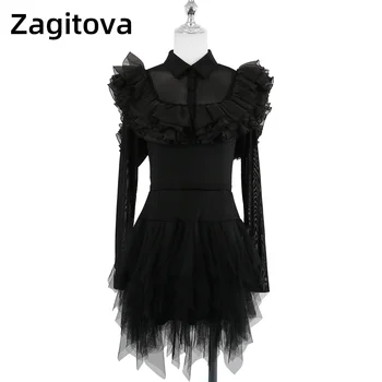 ZAGITOVA Платье для фигурного катания для женщин и девочек, одежда для катания на коньках с длинными рукавами, Танец зомби в среду, Камила Валиева