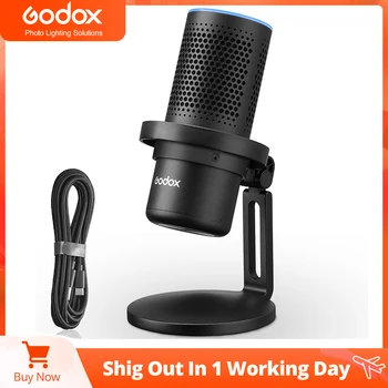 Godox EM68 EM68G RGB USB Конденсаторный микрофон Для киберспорта Кардиоидный Микрофон С Регулировкой, Управляемый приложением Godox Mic App