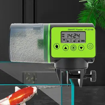 Дозатор корма для рыб с интеллектуальным таймером и цифровым ЖК-экраном, автоматический дозатор корма для аквариума.