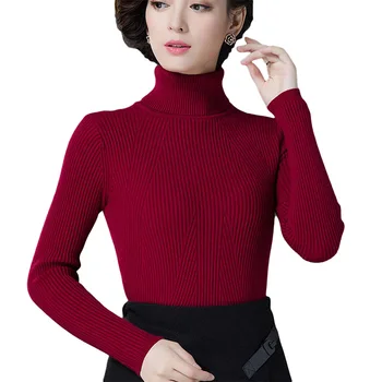 2020 Новый кашемировый толстый свитер с высоким воротом, женский осенне-зимний Тонкий женский теплый свитер с длинными рукавами