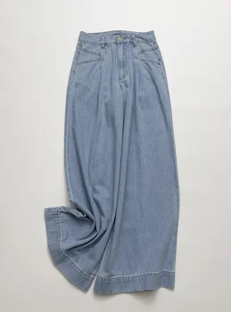 Женские брюки 2023 Весна и лето Новые Классические синие свободные джинсы с вышивкой Saturn