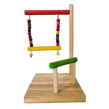 Деревянная подставка для жердочки Parrot, аксессуар для попугая, игрушка для упражнений