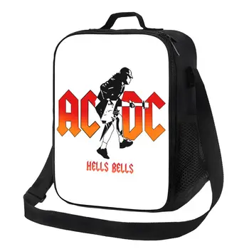 Изготовленная на заказ сумка для ланча Hells Bells AC DC, женский кулер, Термоизолированные ланч-боксы для детей, школьников