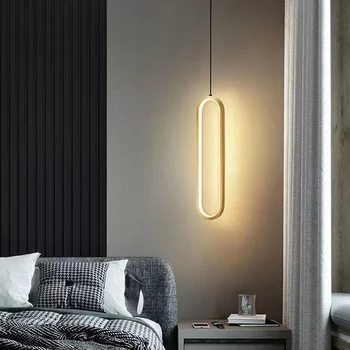Скандинавские минималистичные светильники роскошная светодиодная люстра прикроватные лампы для спальни современное креативное фоновое освещение для гостиной на стене в помещении