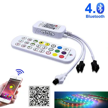WS2812B WS2811 Bluetooth Контроллер Для Адресуемой Светодиодной Ленты Light 5050 RGB LED Tape 24key IR Remote Music Smart Controller
