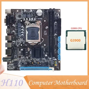 Материнская плата настольного компьютера H110 Поддерживает аксессуары Процессор LGA1151 поколения 6/7, двухканальная память DDR4 + процессор G3900