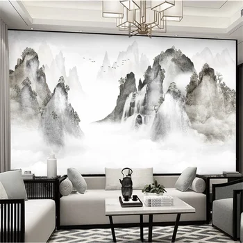 wellyu Пользовательские обои 3d новый китайский стиль современная красивая пейзажная живопись ТВ фон гостиная фоновые обои