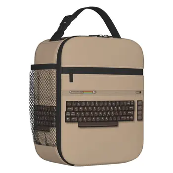 Commodore 64 Термоизолированная сумка для ланча Женская C64 Amiga Компьютерная Портативная сумка для ланча для кемпинга на открытом воздухе Многофункциональная коробка для еды