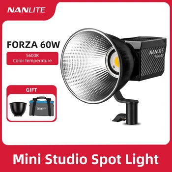 NANLITE Forza 60W 5600K Photography Light Портативный Наружный Светодиодный Светильник Monolight COB Light с Креплением Bowens