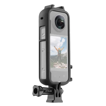 Защитная рамка панорамной камеры, видеокамера для Insta360 X3 с двойным адаптером для штатива с холодным башмаком, аксессуары для видеоблога