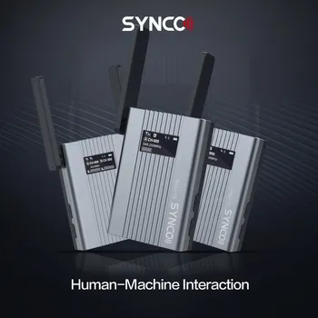 Система беспроводного передатчика SYNCO WMic-TS UHF с двухканальным микрофоном на лацкане для студийной видеозаписи камеры смартфона