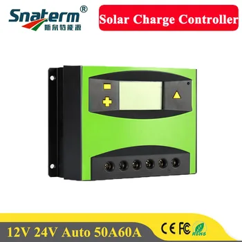 60A /50A PWM ЖК-контроллер солнечного зарядного устройства 12V24VDC Автоматическая Солнечная панель Регулятор зарядного устройства для использования солнечной энергии в домашних условиях