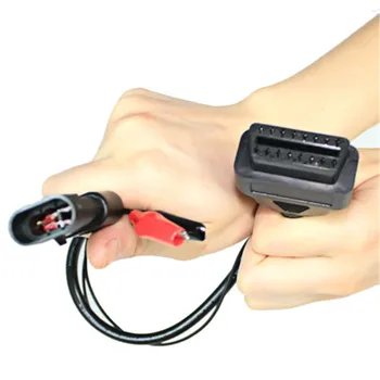 Диагностический кабель адаптера OBD2 от 3Pin до 16Pin Диагностический кабель для обнаружения транспортного средства Интерфейсный разъем адаптера Автомобильные Аксессуары