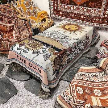 Многофункциональное одеяло INS для кемпинга, покрывало для дивана для пикника на открытом воздухе, покрывало в богемном стиле