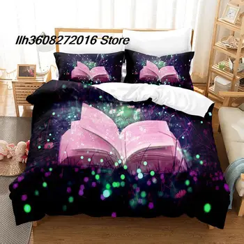 2023 Звездное небо Научная Фантастика Волшебная Книга Комплект постельных принадлежностей Односпальный Двухместный Комплект постельного белья размера 