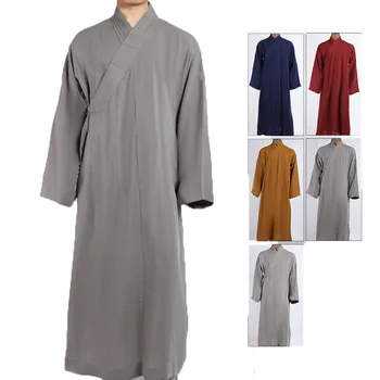 Унисекс, лето и весна, высококачественный хлопок и лен, одеяние Шаолиньского монаха, Будда, буддийский дзен, одежда для мирян, Униформа, костюмы для кунг-фу
