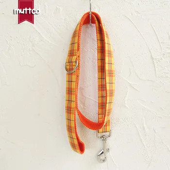 Уникальный дизайн MUTTCO модный галстук бабочка поводок для собак ручной работы СЫРНЫЙ клетчатый поводок для собак 5 размеров UDL098