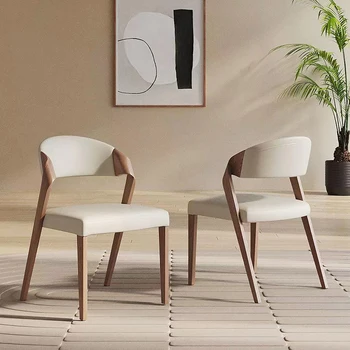 Кухонный Садовый обеденный стул из Скандинавской древесины, кресло для отдыха с удобной обивкой, Уличная Минималистичная мебель для дома Silla Comedor
