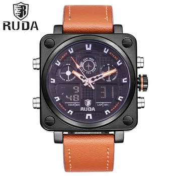 Мужские часы RUDA Sports для отдыха на открытом воздухе, цифровая стрелка, механизм с двойным дисплеем, 30-метровые водонепроницаемые часы relogios masculino