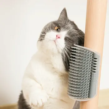 Уход за кошками Self Brush Массаж для домашних животных Self Comb Съемная щетка для чистки кошачьих стенок в углу, чистящие средства для ухода за домашними животными