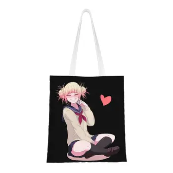 Toga Himiko Love Shopping Bag Женская Холщовая сумка-тоут через плечо Портативные Сумки для покупок из Японского аниме 