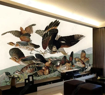 beibehang Настроить Модные Обои 3D Фотографии Современная HD Большая Картинка Красивые Птицы Открытый Парк Дикой Природы Фоновая Стена