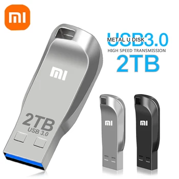 Xiaomi 2TB U Disk USB 3.0 Высокоскоростной Флэш-Накопитель Большой Емкости Pen Drive 1TB Металлический SSD Портативный Для Применимых Компьютеров НОВЫЙ
