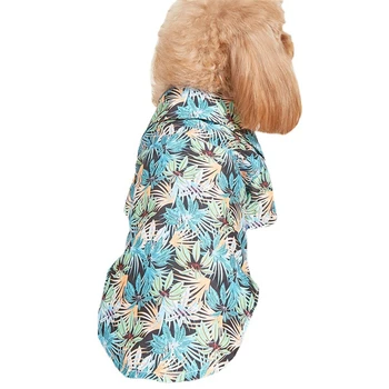 Новые футболки для собак в гавайском пляжном стиле, тонкая дышащая летняя одежда для маленьких собак, жилет для домашних кошек, весенняя одежда для щенков