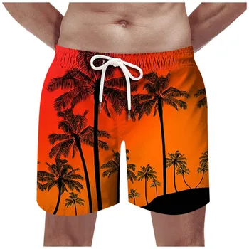 Мужские шорты с принтом, Новые Гавайские Пляжные Модные Дышащие Повседневные Брюки, Мужские шорты шорты мужские Pantalones Cortos De Hombre