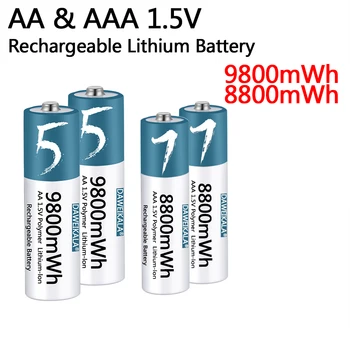Батарейка типа АА/ААА 1,5 В, Полимерная литий-ионная Аккумуляторная батарея типа АА/ААА для мыши с дистанционным управлением, маленький вентилятор, Электрическая игрушка