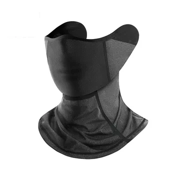 UPF 50 + Маска для защиты от солнца и ультрафиолета, Ледяной шелковый походный шарф, маски для верховой езды, Сетчатая дышащая быстросохнущая повязка на голову, маска для лица