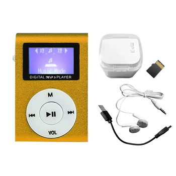 Детский студенческий 32 ГБ перезаряжаемый модный ЖК-экран USB 2.0 с зажимом для цифровой музыки, подарочный MP3-плеер, мини-портативный спортивный