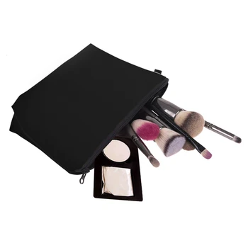 Чистая черная Маленькая косметичка для женщин, водонепроницаемая сумка-органайзер для макияжа, подарочные косметички для девочек, женские дорожные сумки для хранения