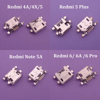 10шт Разъем Micro USB 5pin USB jack гнездо женский порт зарядки для Xiaomi Redmi 4A 4X5 plus 5plus 6 6A 6Pro Примечание 5A Запчасти