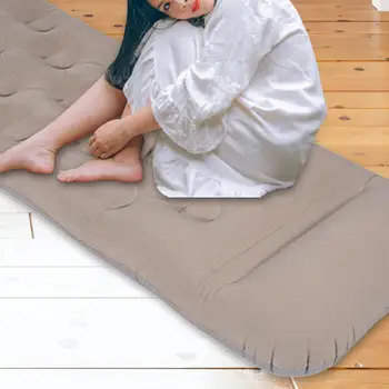 Надувной матрас, прочный одноместный надувной матрас с флокированным верхом, Надувная кровать для дома, в помещении, на открытом воздухе, в палатке на крыше, для путешествий