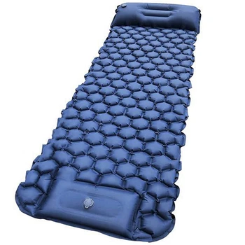 1 комплект спального места для кемпинга, надувной матрас для кемпинга с подушкой, палатка, спальный коврик для рюкзака, синий
