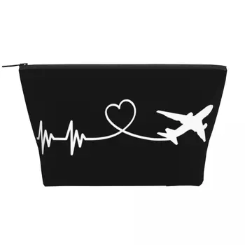 Милая дорожная сумка для туалетных принадлежностей для пилота самолета, женская Авиационная подарочная сумка для авиатора, косметичка для макияжа, набор для хранения косметики