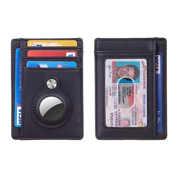 Тонкий бумажник, футляр для карт, портмоне, защитный чехол из искусственной кожи, противоугонный мужской кошелек для визитницы Air Tag