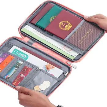 Модный дорожный кошелек, Семейный держатель для паспорта, Креативный Водонепроницаемый футляр для документов, органайзер, дорожные аксессуары, сумка для документов, визитница