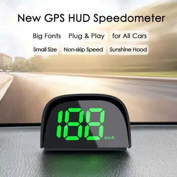 2023 Новый головной дисплей GPS Y05 для всех автомобилей, цифровой спидометр, HUD, Подключи и играй, большой шрифт, аксессуары для автоэлектроники, скорость
