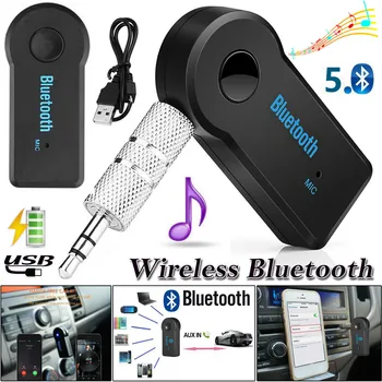 2 в 1 Беспроводной Приемник Bluetooth 5,0 Адаптер 3,5 мм Разъем Для Автомобильной Музыки Аудио Aux A2dp Приемник Наушников Громкой Связи