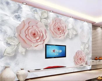 Изготовленная на заказ большая фреска 3D обои Винтажная роза диван тв фон настенные обои для стен 3 d papel de parede обои