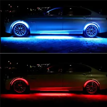 Беспроводной звук Пульт дистанционного управления Автомобильная RGB светодиодная лента Цвета подсветки Днища автомобиля Атмосфера Неоновые огни Автомобильные аксессуары